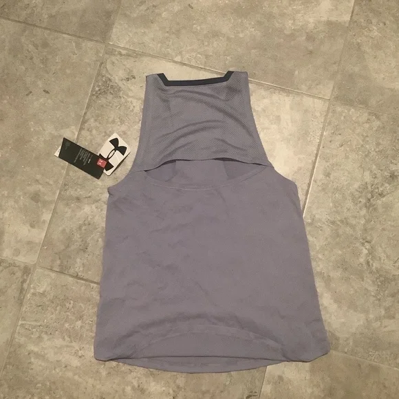 🎉Youth Extra Large Girl's Under Armour Workout Tank Top Nwt Purple - Picture 3 of 3